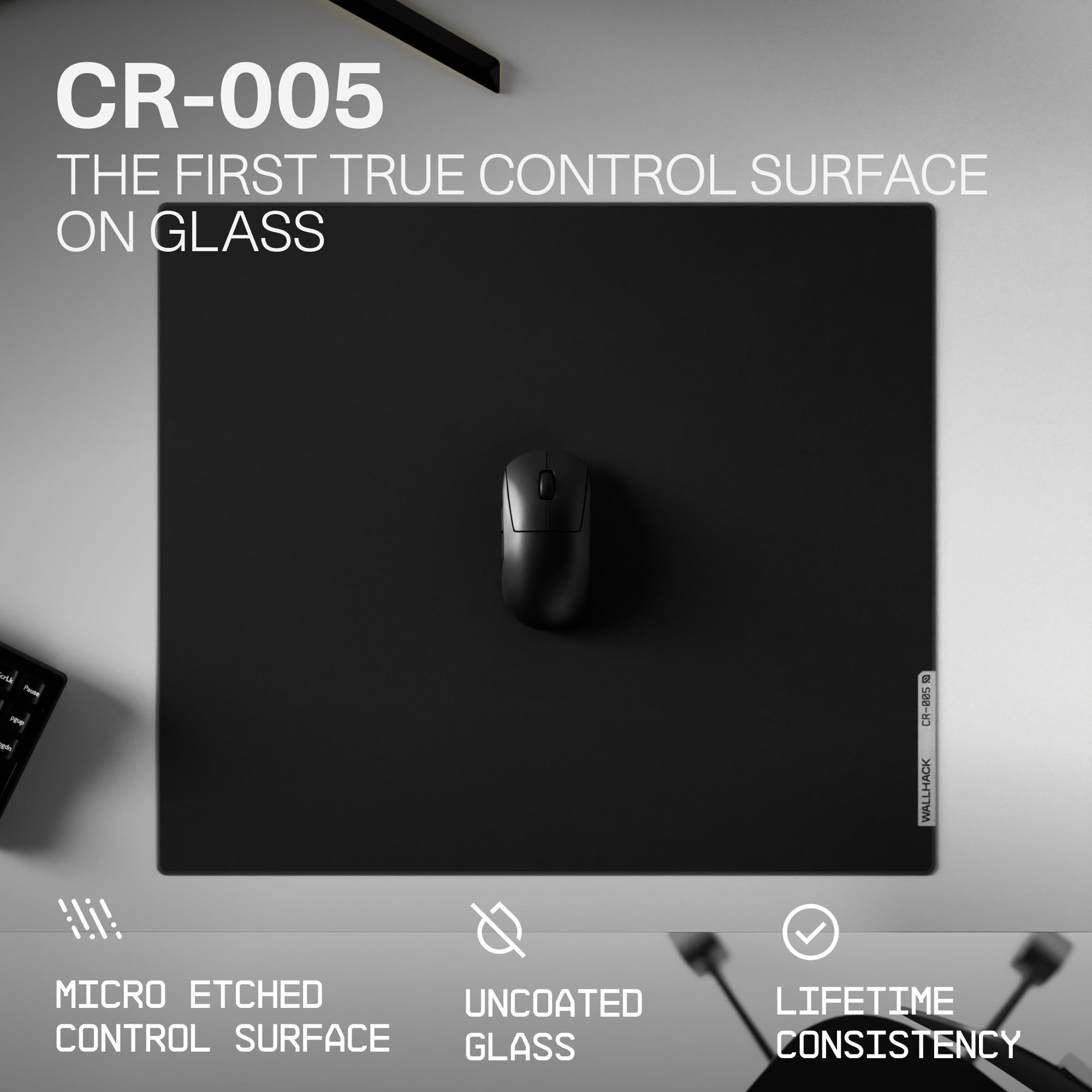 WALLHACK CR-005 ブラック Amazon.com: Wallhack CR-005 Glass Mouse Pad 17.3